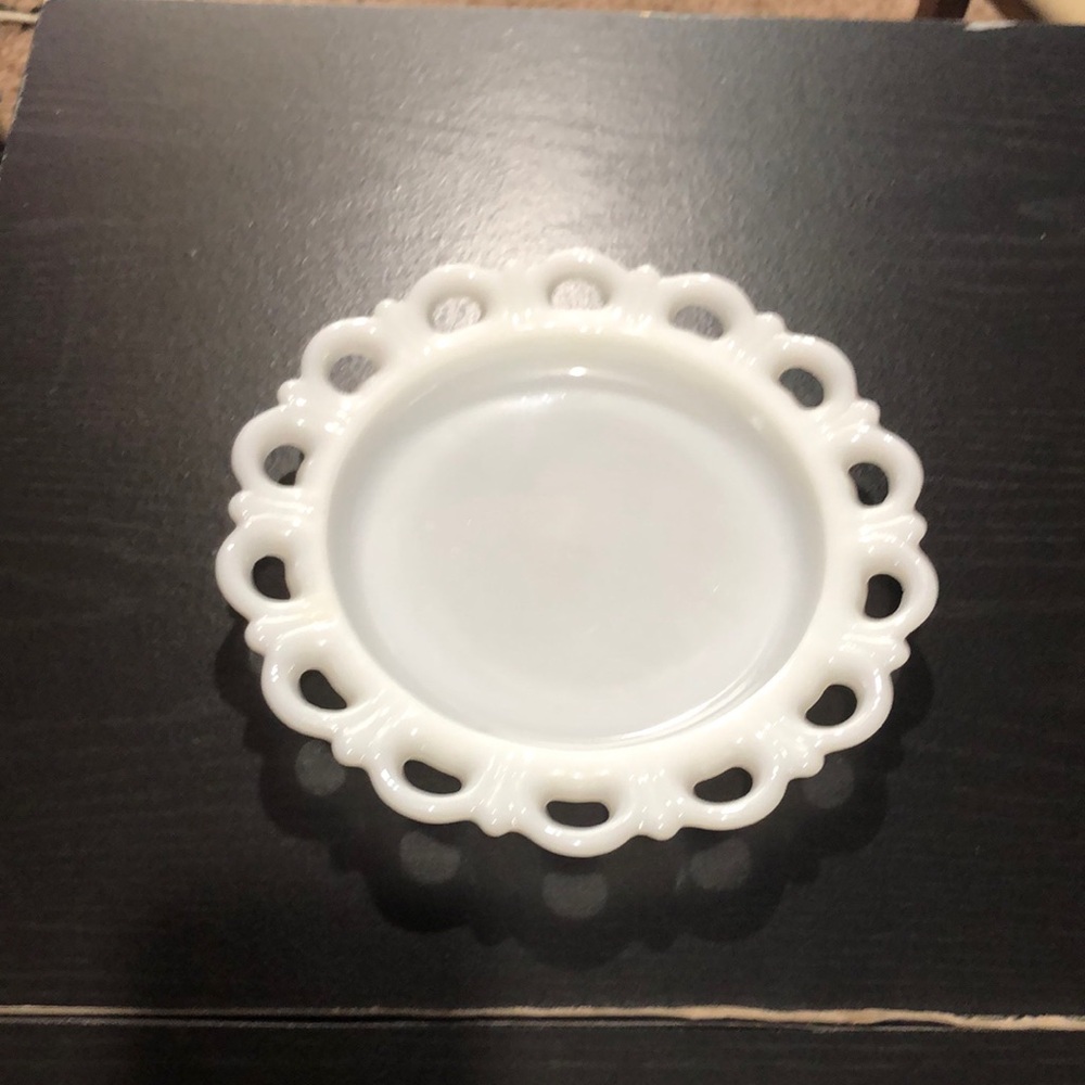 Vintage white decorative plate